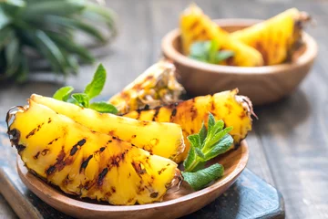Wall murals meal dishes Grilled pineapple slices
