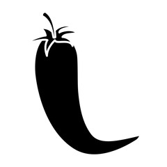 chili vegetable icon over white background. vector illustration