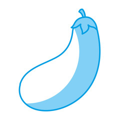 eggplant vegetable icon over white background. vector illustration