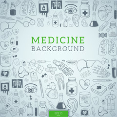 Medicine icons and text.
