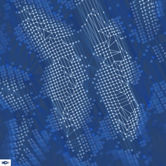 Fototapeta premium Lattice Structure. Science or Technology Background. Graphic Design. 3D Grid Surface. Abstract Vector Illustration.
