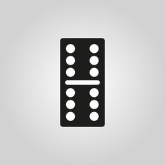 Domino icon. Game, gambling symbol. Flat design. Stock - Vector illustration