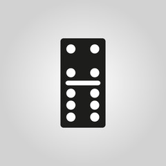 Domino icon. Game, gambling symbol. Flat design. Stock - Vector illustration
