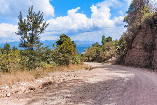 Highland landscape near San Pedro Pinula in Guatemala