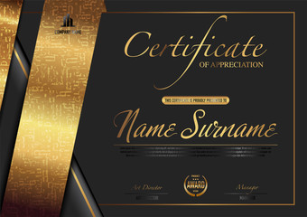Certificate template luxury and diploma style,vector illustration.