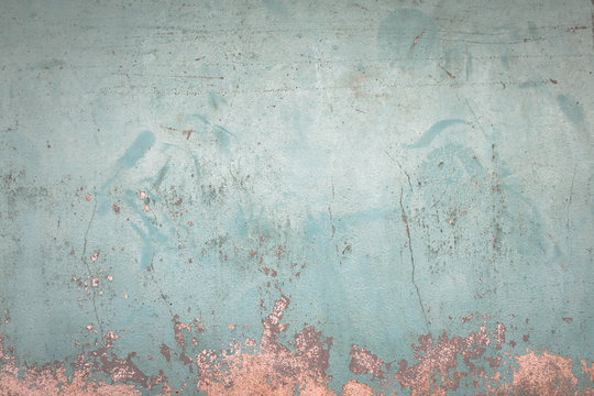 Wall Blue Vintage Background.