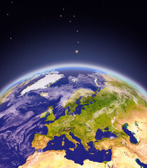 Obraz na płótnie Canvas Europe from space