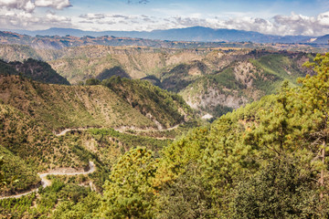 Fototapeta na wymiar Mountain landscape near Patzun in Guatemala.