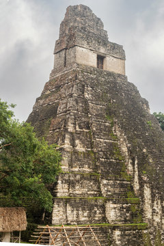 Tikal Temple I, Temple of the Great Jaguar in the main Plaza of Tikal, Guatemala