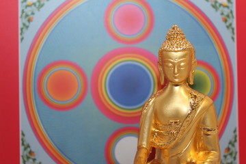 A Gold Buddhist Figure 