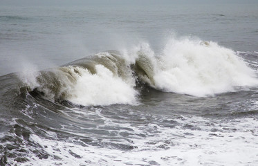 Waves at sea in a storm