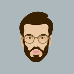 man head face vector illustration