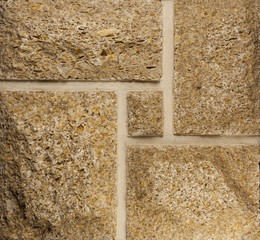 Wall of natural coquina. Background texture. 