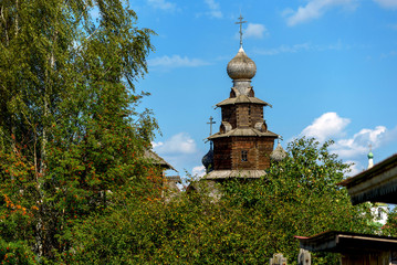 Old wooden Orthodox church in Suzdal museum of wooden architecture. Zsolt Russian ring.