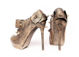 Golden female heel