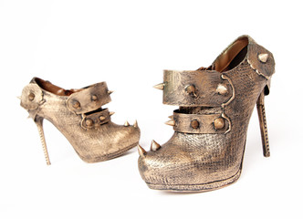 Golden female heel