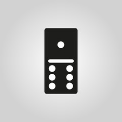 Domino icon. Game, gambling symbol. Flat design. Stock - Vector illustration