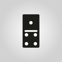 Domino icon. Game, gambling symbol. Flat design. Stock - Vector illustration