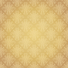 Seamless holiday golden pattern. Seamless pattern can be used for wallpaper, pattern fills, web page background,surface textures, wrapping paper. Floral textile background
