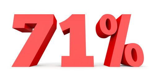 Seventy one percent off. Discount 71 %.