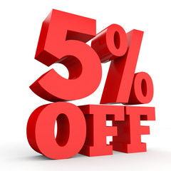 Five percent off. Discount 5 %.