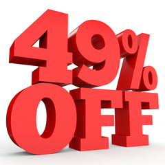 Forty nine percent off. Discount 49 %.