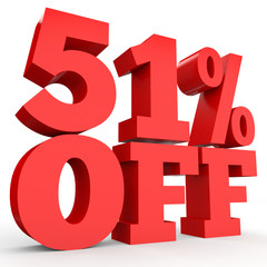 Fifty one percent off. Discount 51 %.