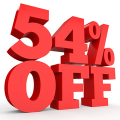 Fifty four percent off. Discount 54 %.