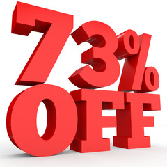 Seventy three percent off. Discount 73 %.