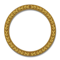 round frame gold color with shadow