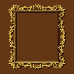 frame gold color with shadow