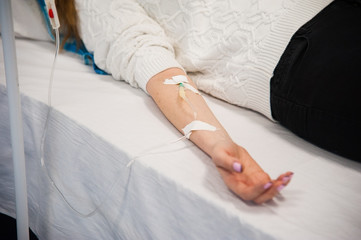 Fototapeta premium Patient in hospital ward