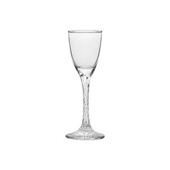 Glass transparent empty glass for drinks, isolated on white background.