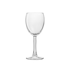 Glass transparent empty glass for drinks, isolated on white background.