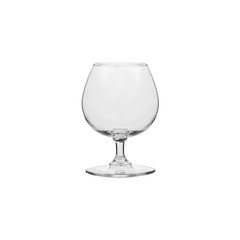 Glass transparent empty glass for drinks, isolated on white background.