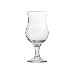 Glass transparent empty glass for drinks, isolated on white background.