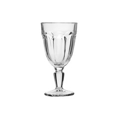 Glass transparent empty glass for drinks, isolated on white background.