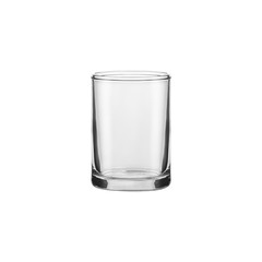 Glass transparent empty glass for drinks, isolated on white background.
