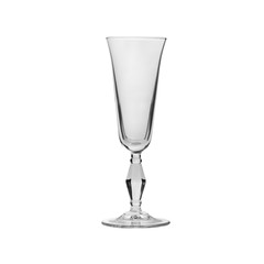 Glass transparent empty glass for drinks, isolated on white background.