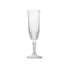 Glass transparent empty glass for drinks, isolated on white background.