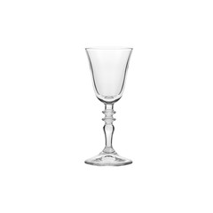 Glass transparent empty glass for drinks, isolated on white background.