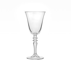 Glass transparent empty glass for drinks, isolated on white background.