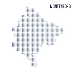 Fototapeta na wymiar Vector dotted map of Montenegro isolated on white background .