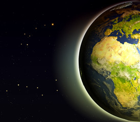 Europe and Africa from space