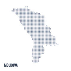 Obraz premium Vector dotted map of Moldovaisolated on white background .