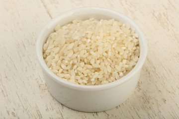 Raw rice heap