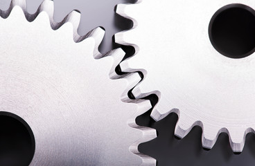 Closeup of metal gears