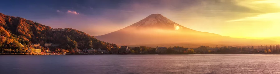 Papier Peint photo Mont Fuji Vue panoramique sur le mont Fuji