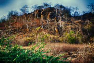 fantasy world. Fabulous unusual mountain landscape