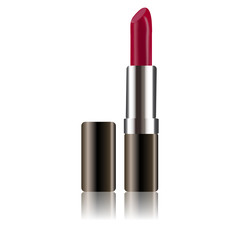 realistic lipstick on white